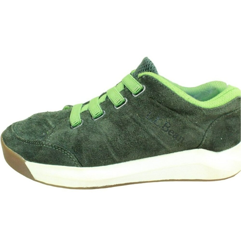 LL Bean Vista Green Suede Slip On Lightweight Trail Hiking Boots Size 5